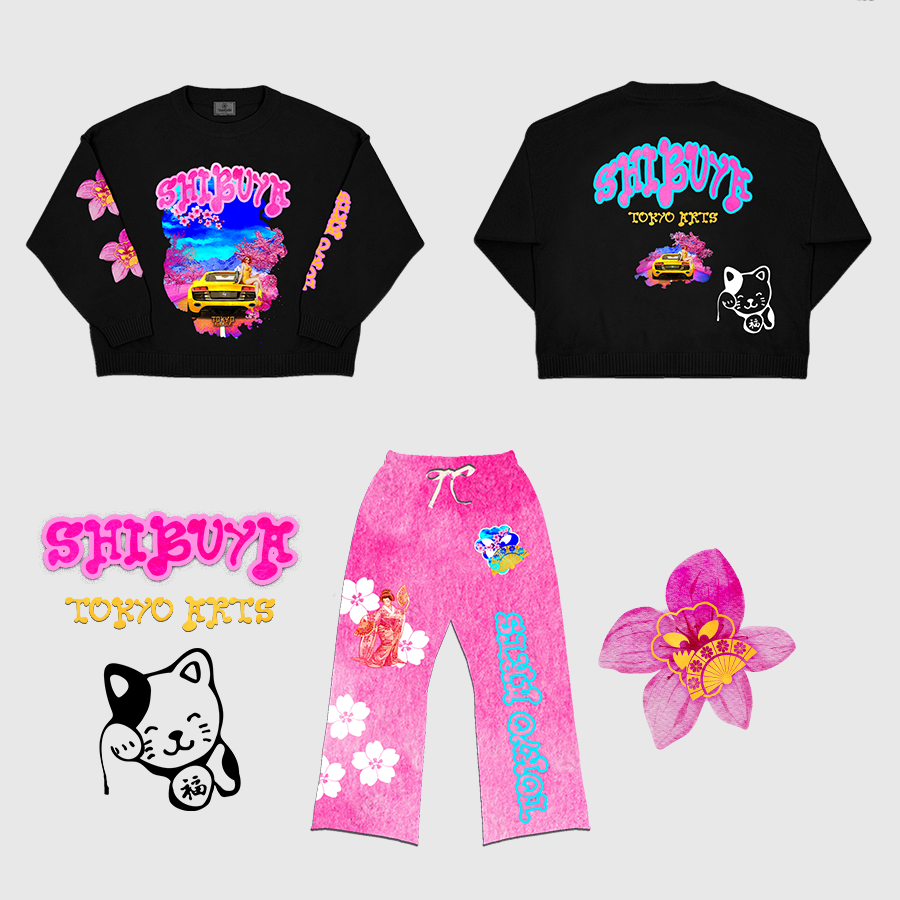 Shibuya "Tokyo Arts" Grapo Flarred Joggers