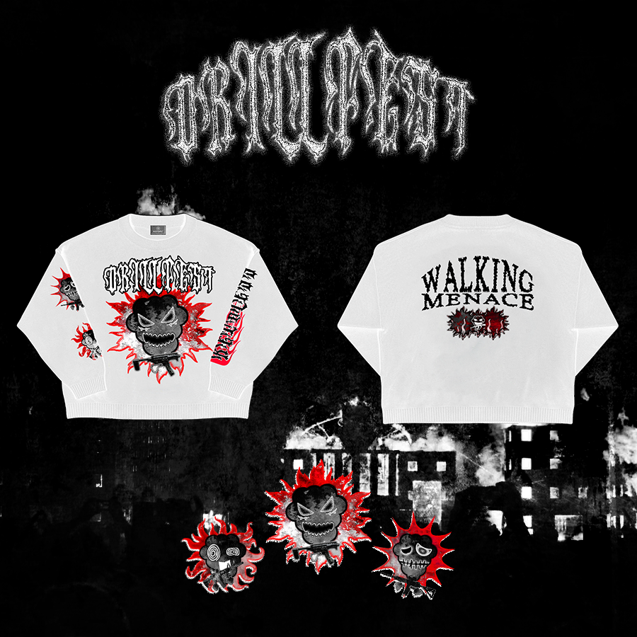 "Drillfest" WAR GOD Grape Sweater