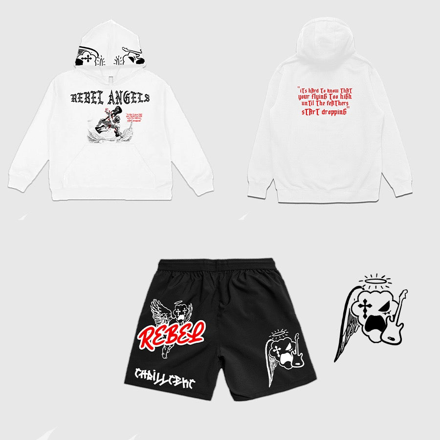 “Rebel Angels” Thrilltekt sweatshorts