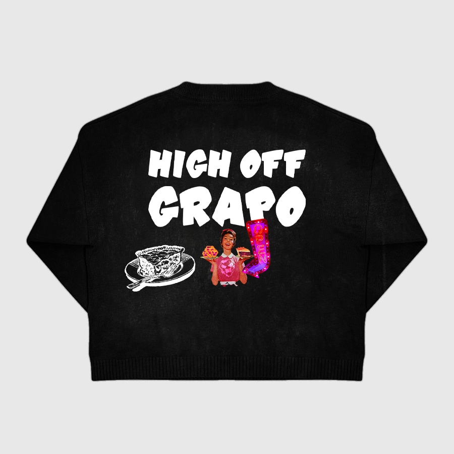 “Raspberry Melt Gelato” TrapGrapo Acid Wash Sweater